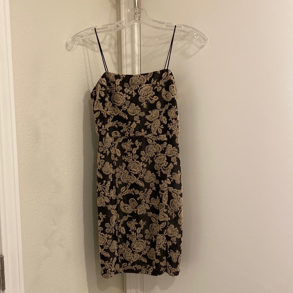 Forever 21 lace detail black XS mini dress